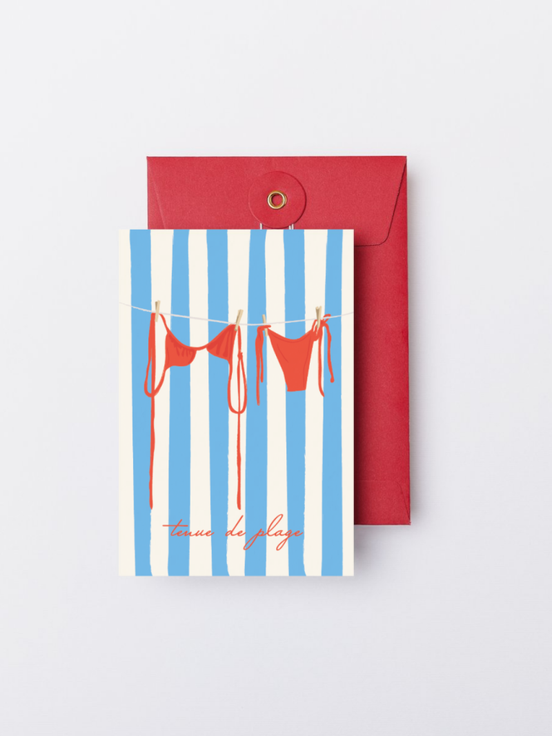 Carte postale Tenue de Plage